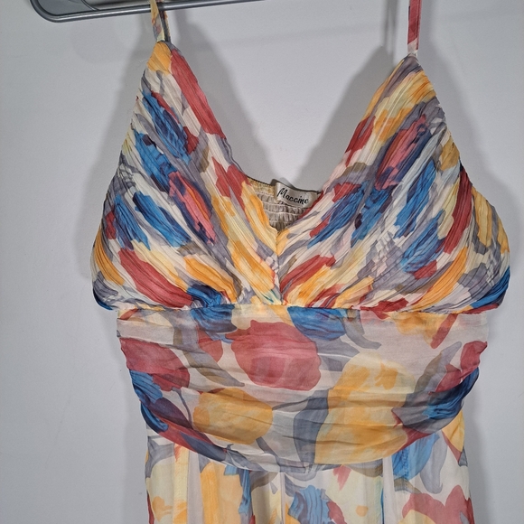 Y2k Maccine Colourful Baby Doll Mid Length Dress Size Medium - Picture 2 of 7